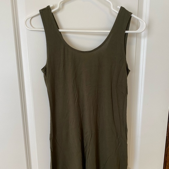 Olive green short dress. Size S. - Picture 1 of 3